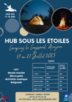 Lire la suite à propos de l’article SEJOUR ETE 2023 HUB SOUS LES ETOILES