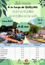 Lire la suite à propos de l’article OFFRE 8/12 ANS MINI CAMP QUILLAN ETE 2025